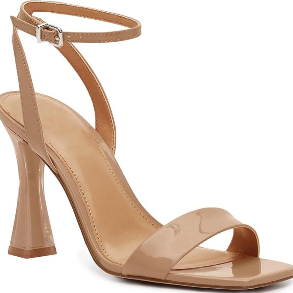 Juliet Holy Womens Square Toe, Ankle Strap/Buckle Heeled Sandals - Size 8M - NIB